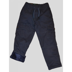 Синие,Утеплённые на флисе, Котоновые  брюки с накладными карманами для мальчиков.Размеры 6-16.Фирма S&D